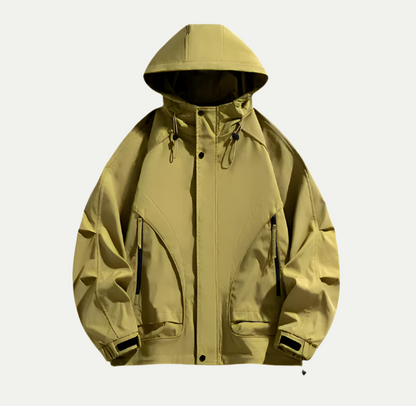 Eveloria Herren Wasserdichte Leichtjacke Verstellbare Kapuze