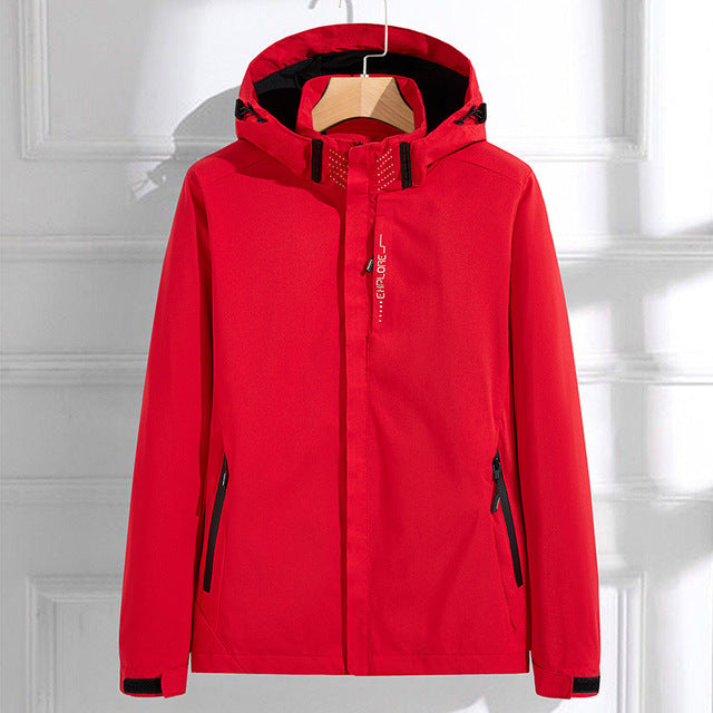 Damen Regenjacke Wasserdicht Verstellbar