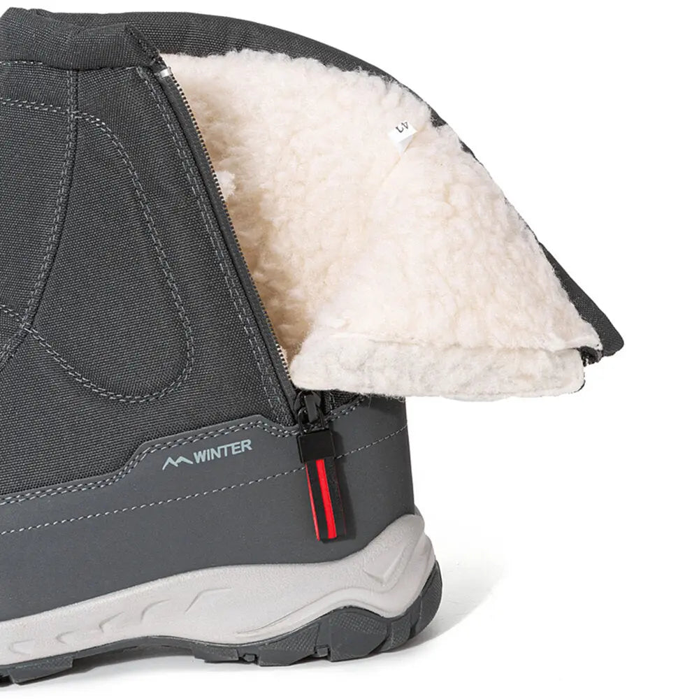 Eveloria Damen Schneestiefel Wasserdicht Warm Rutschfest Schwarz - Eveloria