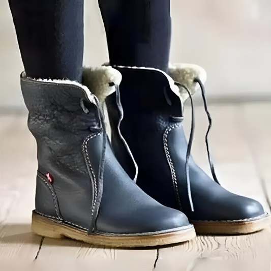 Damen Winterstiefel Wasserdicht Warme Wollfütterung Schwarz - Eveloria
