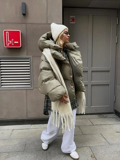 Damen Wintersteppjacke Übergroß