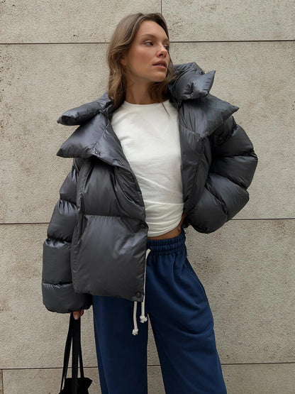 Damen Wintersteppjacke Übergroß