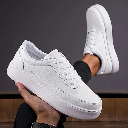 Herren Sneakers Weiße Lässige Schnürschuhe - Eveloria