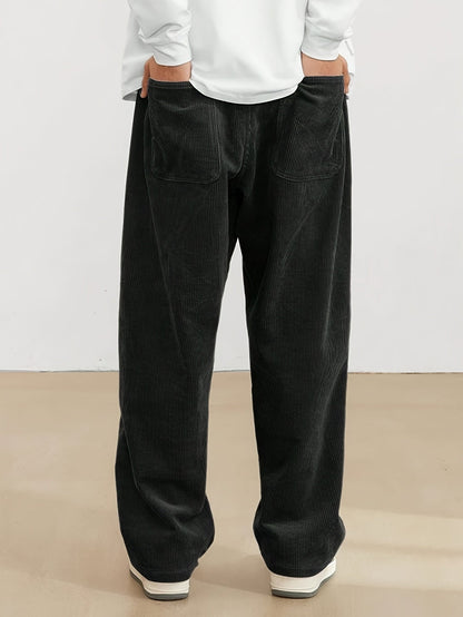 Weite Hosen – gerippt – lockere Passform – Cordhosen – Herrenhosen-Chaps Herrenmode