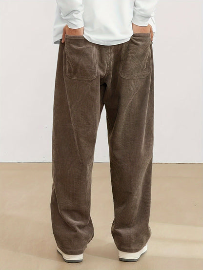 Weite Hosen – gerippt – lockere Passform – Cordhosen – Herrenhosen-Chaps Herrenmode
