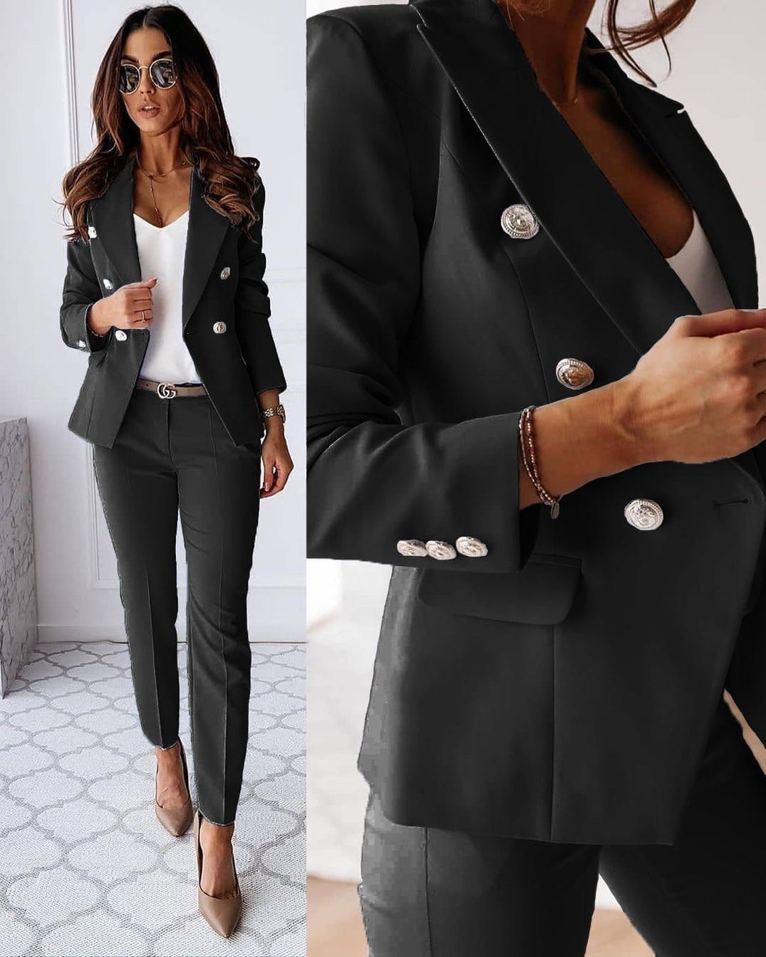 Eveloria Damen Set Jacke Hose Elegant - Eveloria
