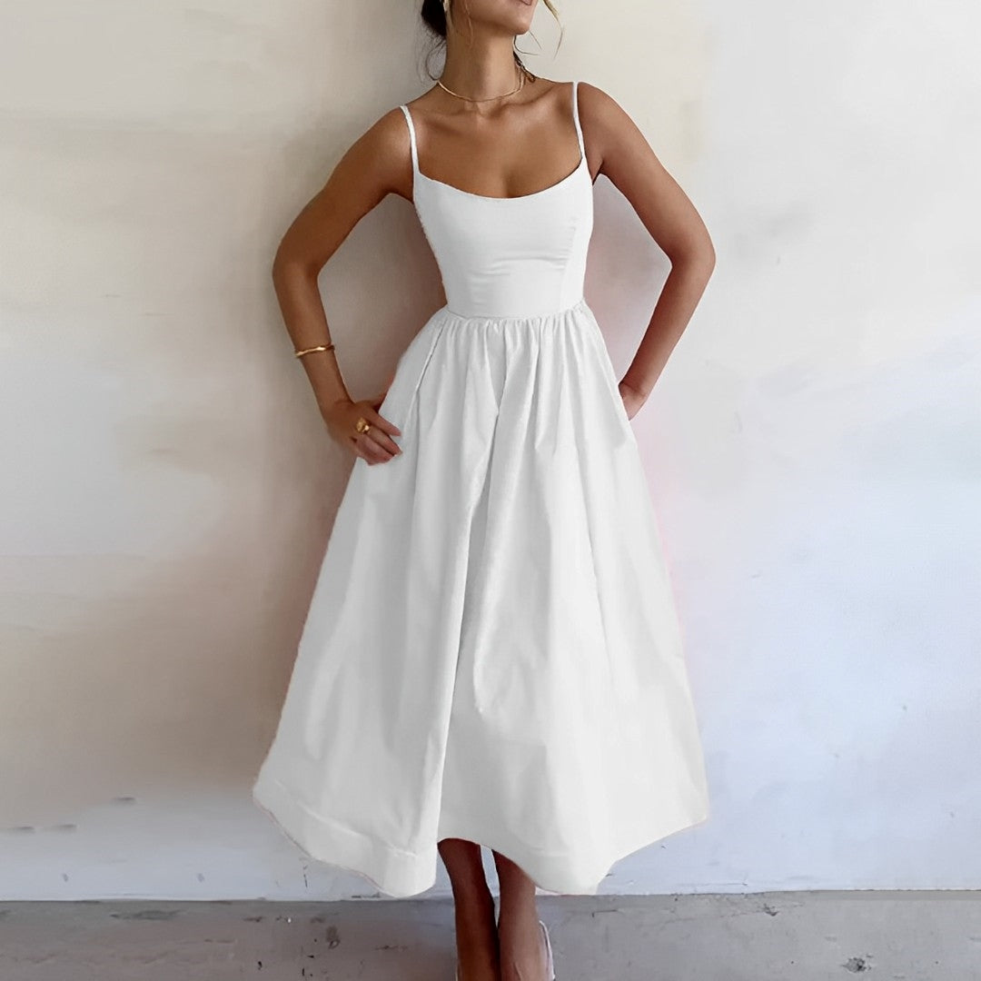 Damen Trägerkleid Leicht Feminin