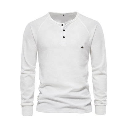 Herren Langarmshirt Atmungsaktives Jersey Weiß