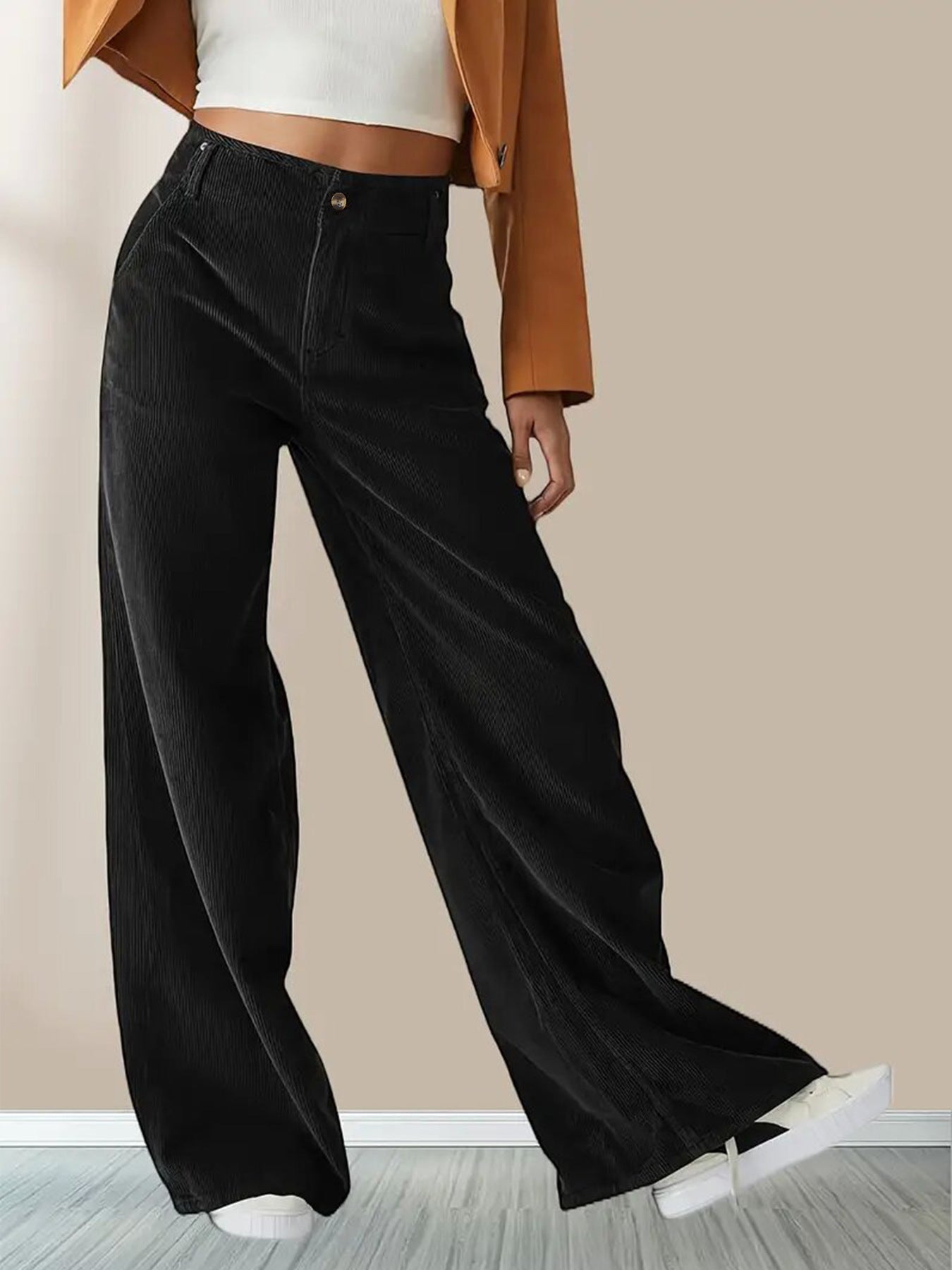Eveloria Damen Cordhose Lang Corduroy