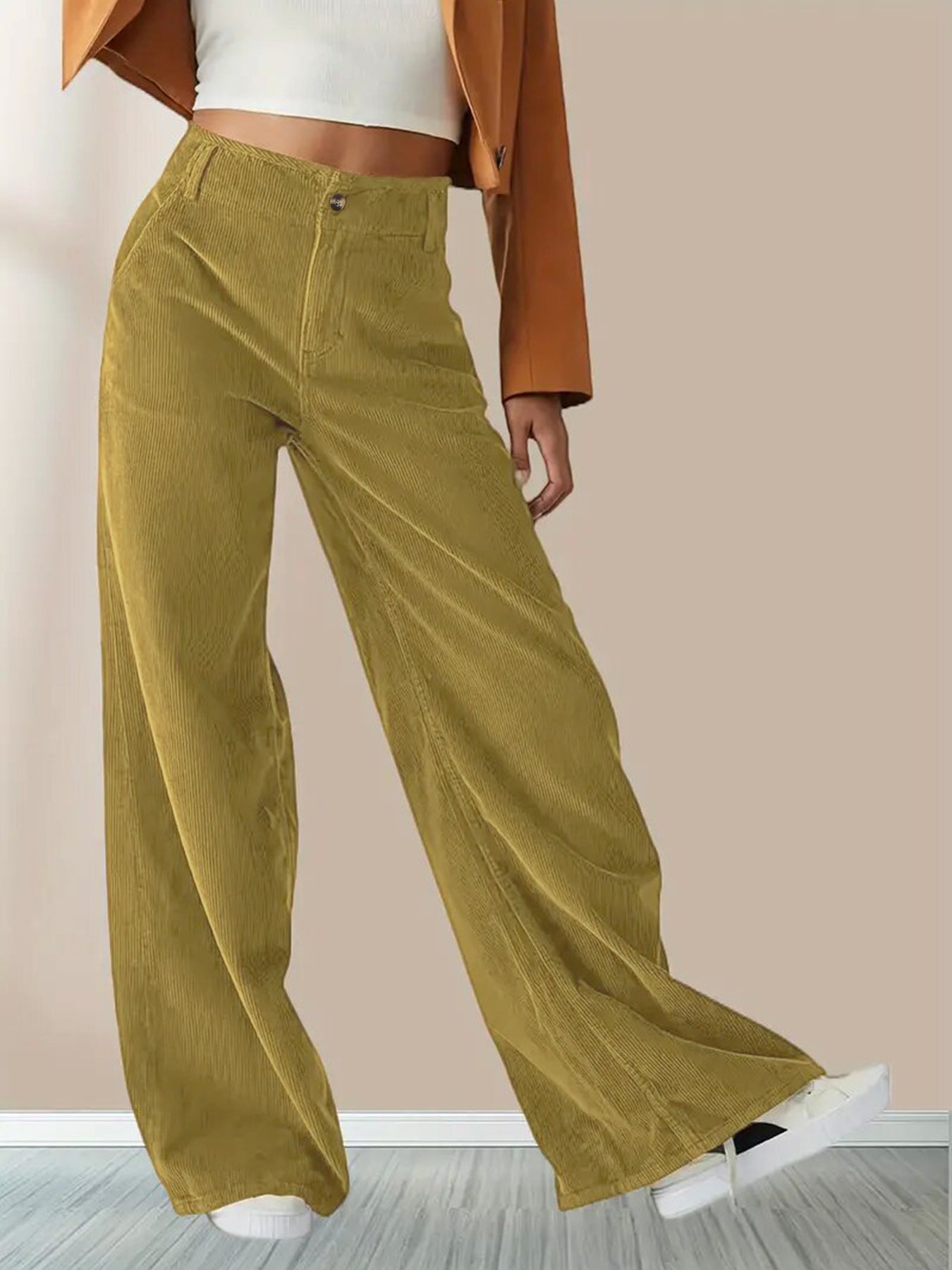 Eveloria Damen Cordhose Lang Corduroy