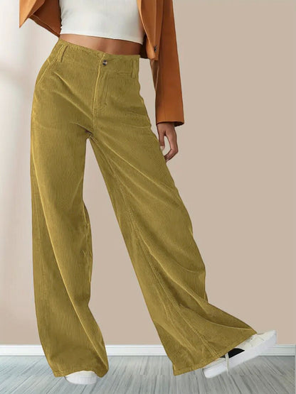 Eveloria Damen Cordhose Lang Corduroy
