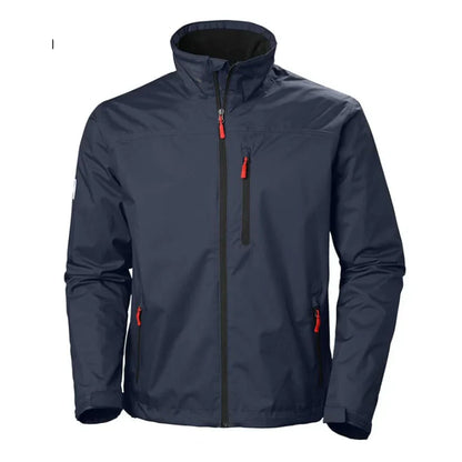 Windbreaker Jacke – Leichte Outdoor-Laufjacke mit Reißverschluss für Männer-Blau-S-Chaps Herrenmode