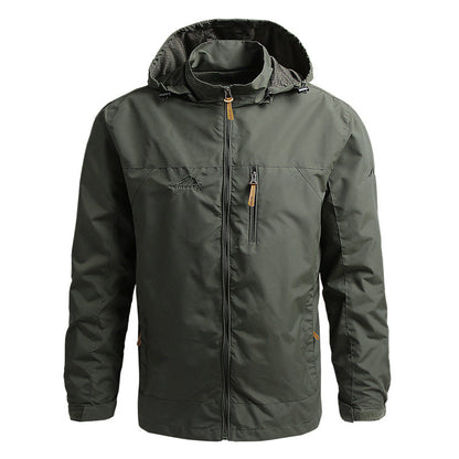 Herren Windbreaker-Jacke Winddichte Softshelljacke mit Kapuze - Eveloria