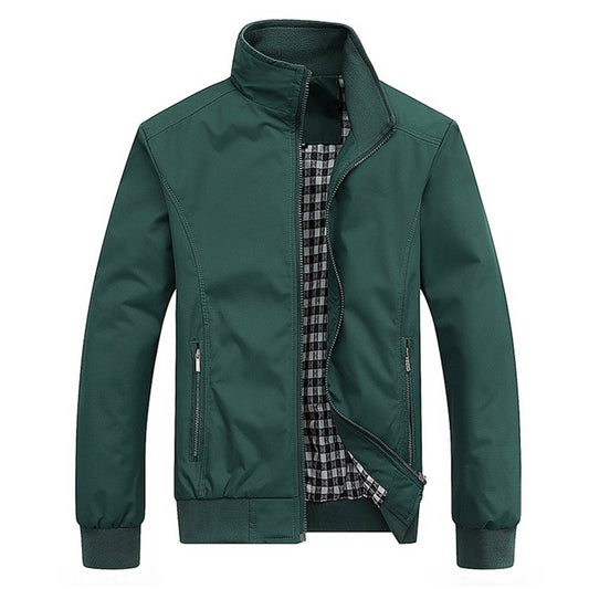 Herren Harrington-Jacke Winddicht Wasserdicht Reißverschluss Schwarz - Eveloria