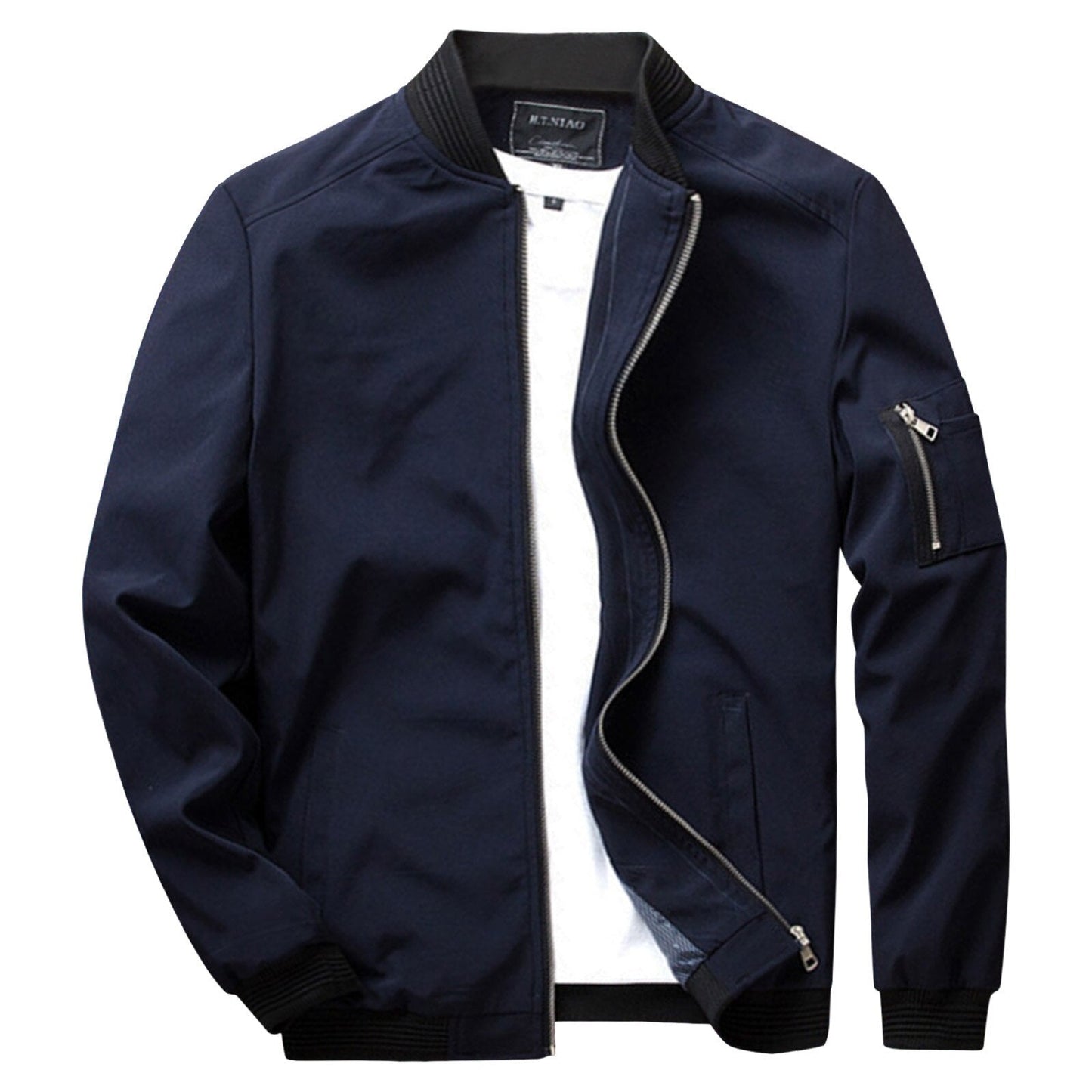 Winddichte Jacke – wasserdicht – Herbst – Bomberjacke – Herrenjacke-Dunkelblau-S-Chaps Herrenmode