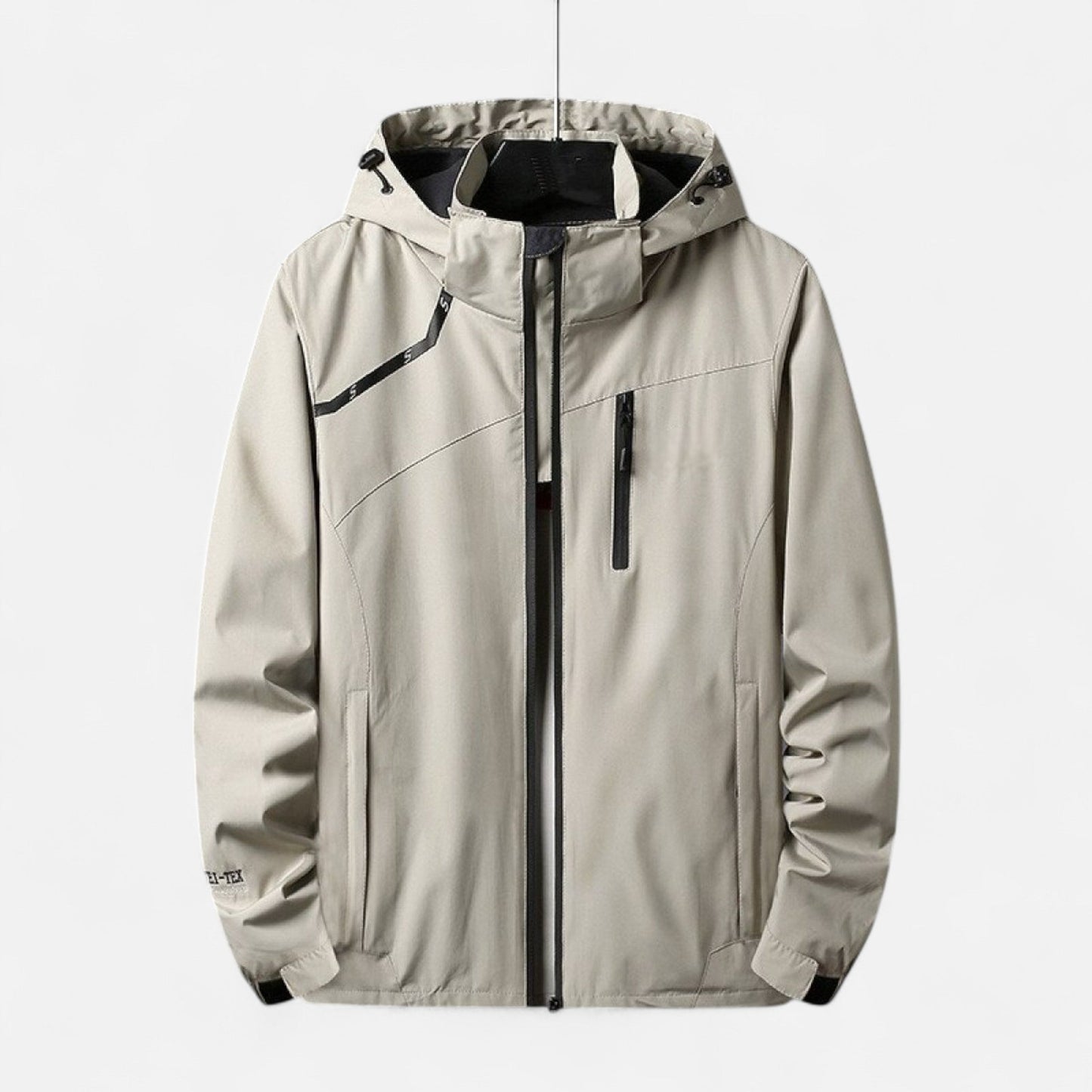 Windjacke | Kapuze | Wasserdicht | Outdoorjacke | Herrenjacke-Beige-M-Chaps Herrenmode