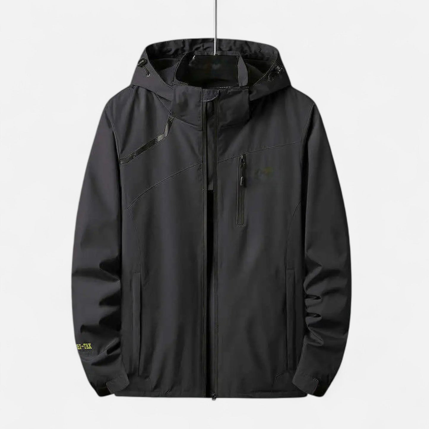 Windjacke | Kapuze | Wasserdicht | Outdoorjacke | Herrenjacke-Schwarz-M-Chaps Herrenmode