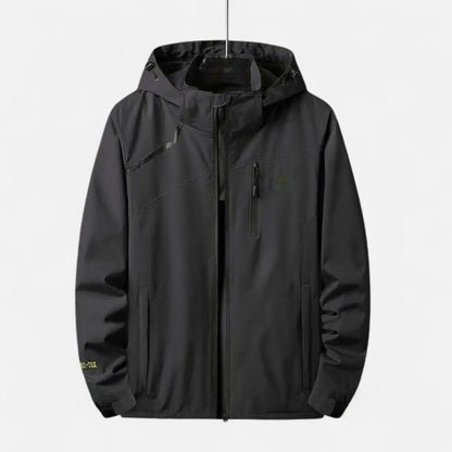 Windjacke | Kapuze | Wasserdicht | Outdoorjacke | Herrenjacke-Schwarz-M-Chaps Herrenmode