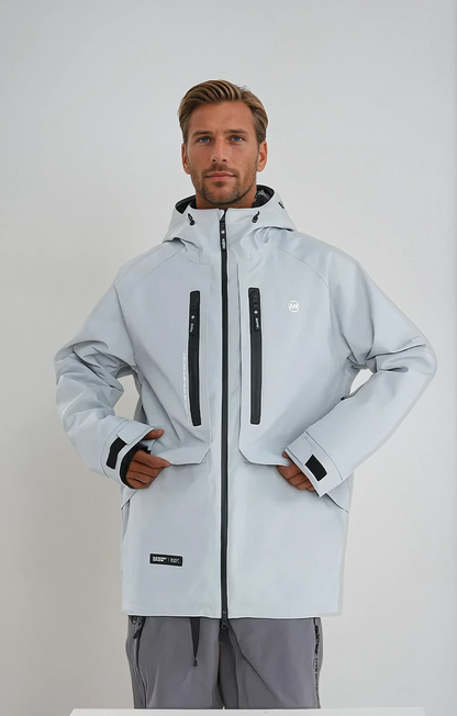 Herren Oversized Windjacke Wasserdicht Isoliert Schwarz - Eveloria