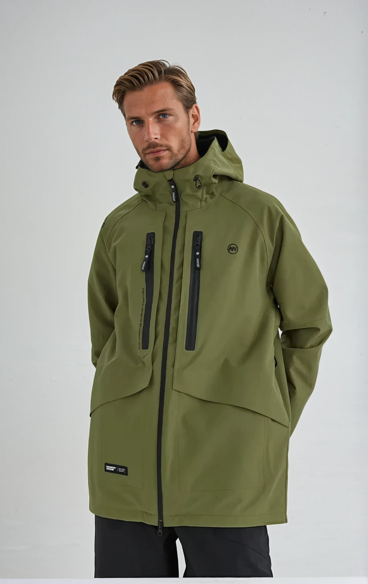 Windjacke | Wasserdicht | Isoliert | Oversized-Jacke | Herrenjacke-Grün-S-Chaps Herrenmode