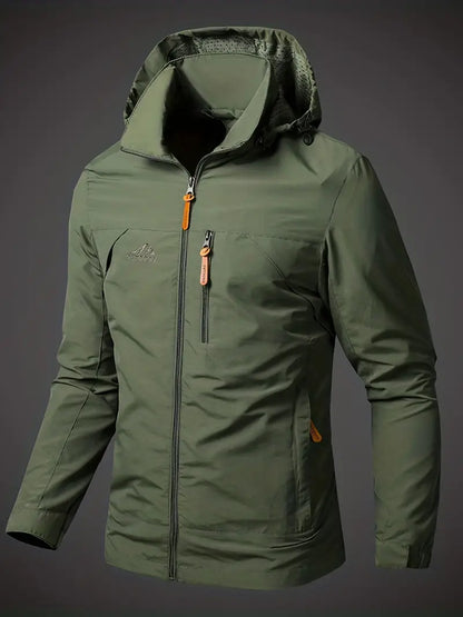 Herren Outdoorjacke Wasserdicht Mit Kapuze Schwarz - Eveloria