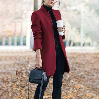 Damen Blazer Einfarbig Büro Look