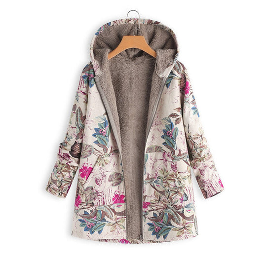 Eveloria Damen Vintage Jacke Bedruckt - Eveloria