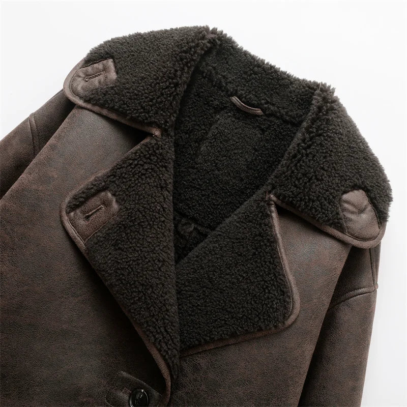 Kiara Damenjacke Kunstleder Fleece