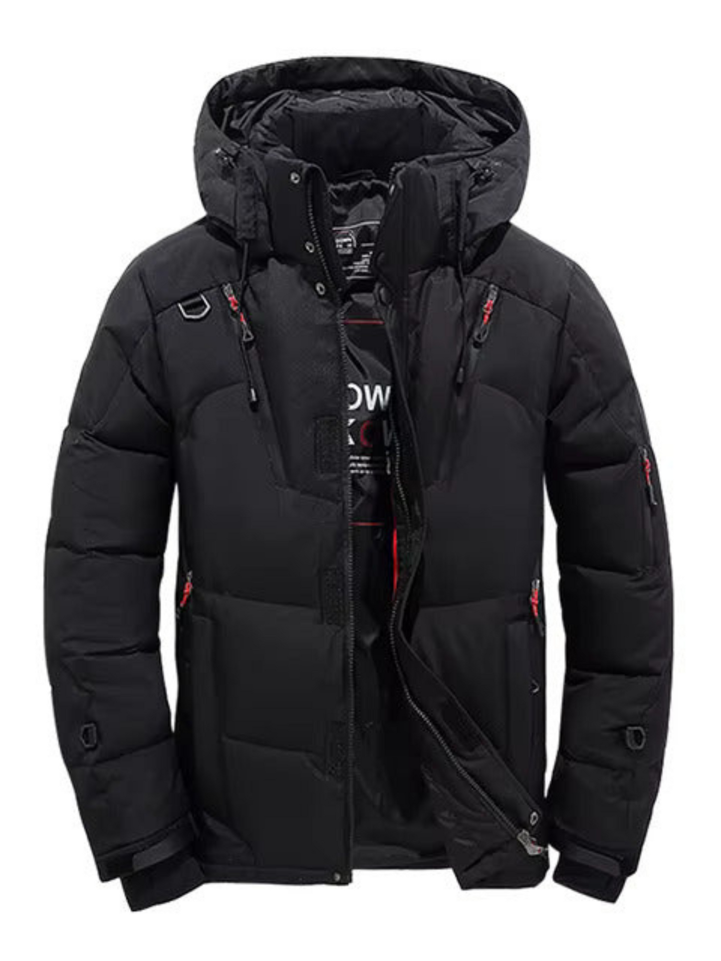 Herren Winterdaunenjacke Gesteppt Mit Kapuze