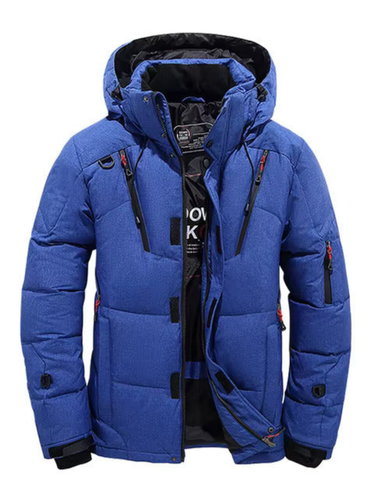 Herren Winterdaunenjacke Gesteppt Mit Kapuze