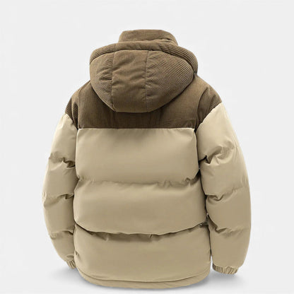 Herren Winterjacke Fleece-Futter Abnehmbare Kapuze Isoliert