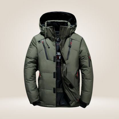 Herren Winterjacke Isoliert Wasserdicht Mit Kapuze