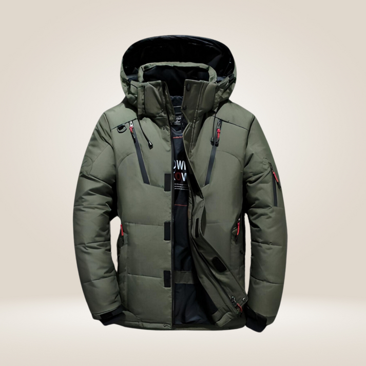 Eveloria Herren Winterjacke Isoliert Wasserdicht Mit Kapuze