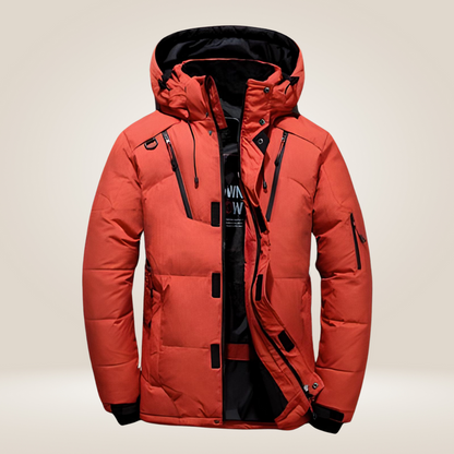 Eveloria Herren Winterjacke Isoliert Wasserdicht Mit Kapuze