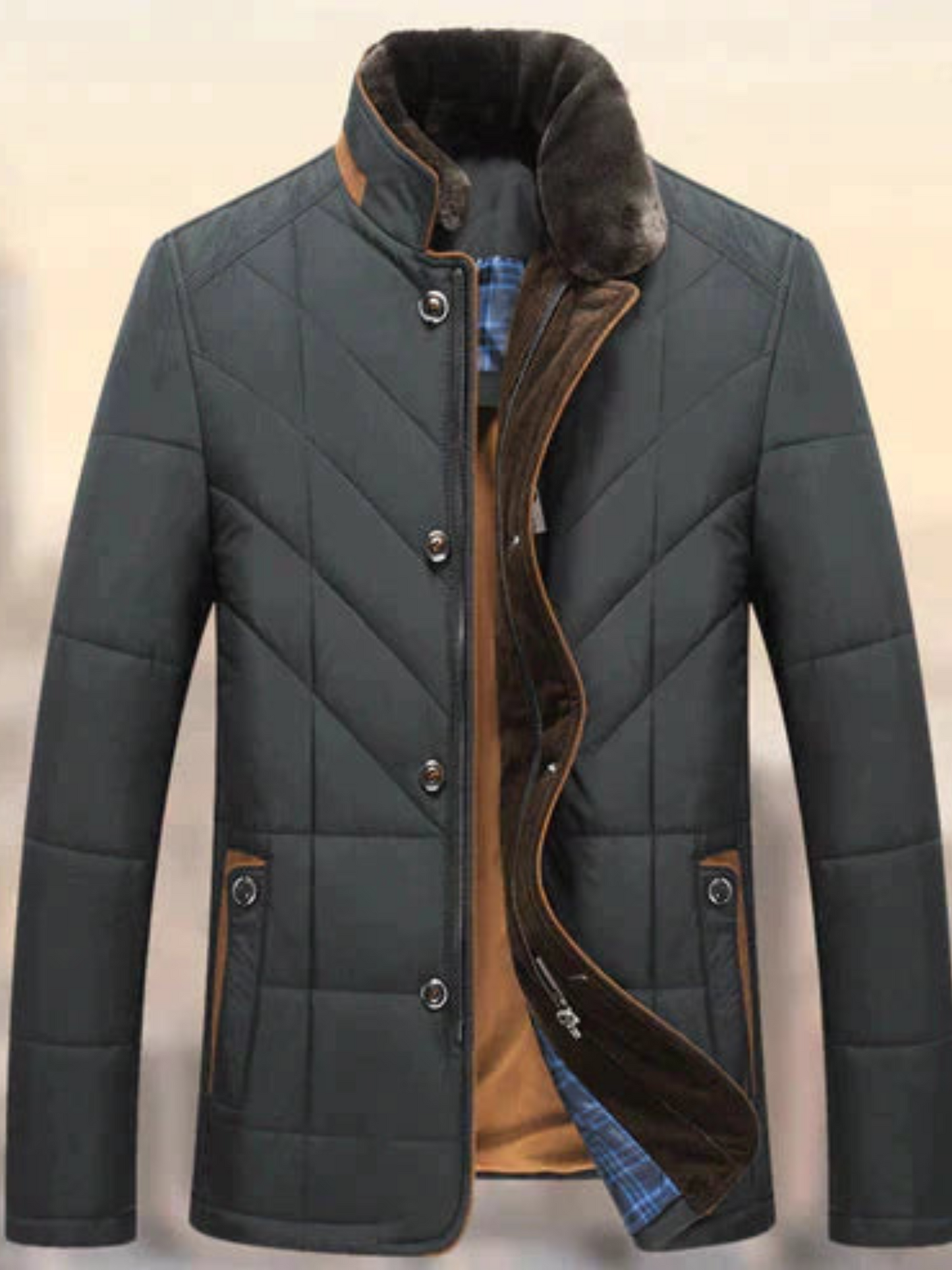 Eveloria Herren Winterjacke Leicht Slim Fit