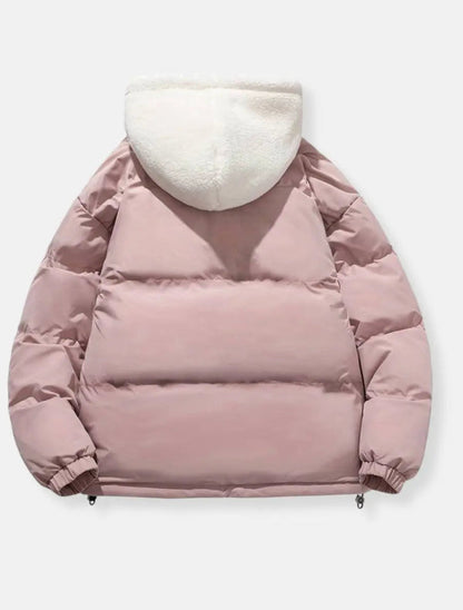 Herren Winterjacke Gepolstert Verstellbare Kapuze