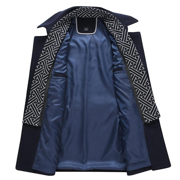 Winterjacke | Einreihig | Mittellang | Wolljacke | Herrenmantel-Chaps Herrenmode
