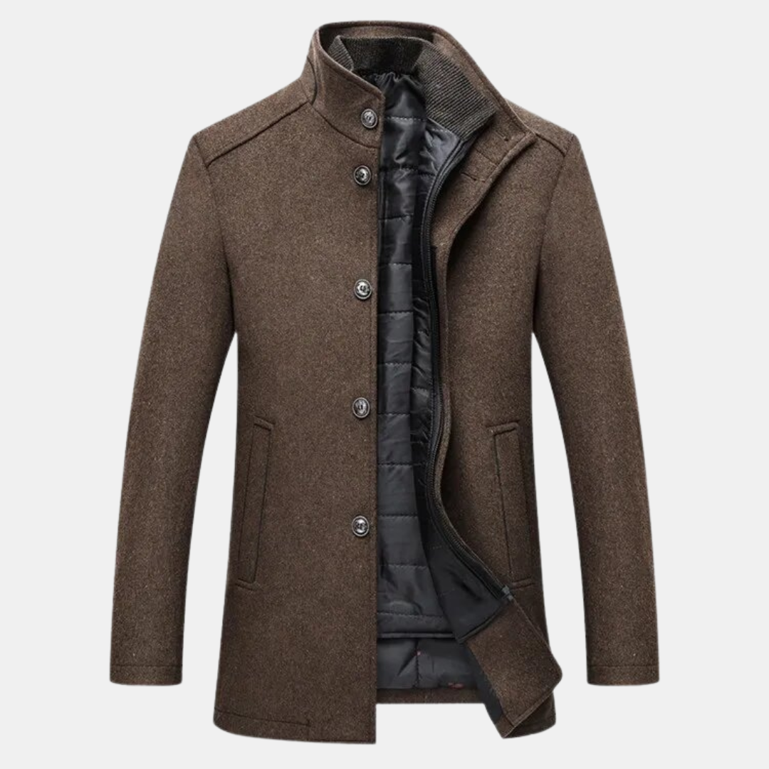 Herren Steppjacke Wollmischung Innenfutter Winterjacke - Eveloria