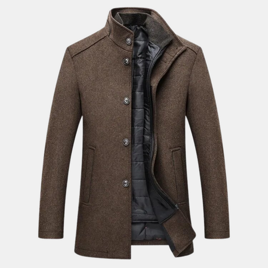 Herren Steppjacke Wollmischung Innenfutter Winterjacke - Eveloria