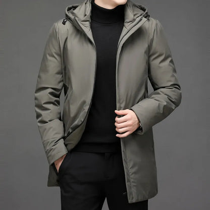 Herren Winterparka Kapuze Reißverschluss - Eveloria