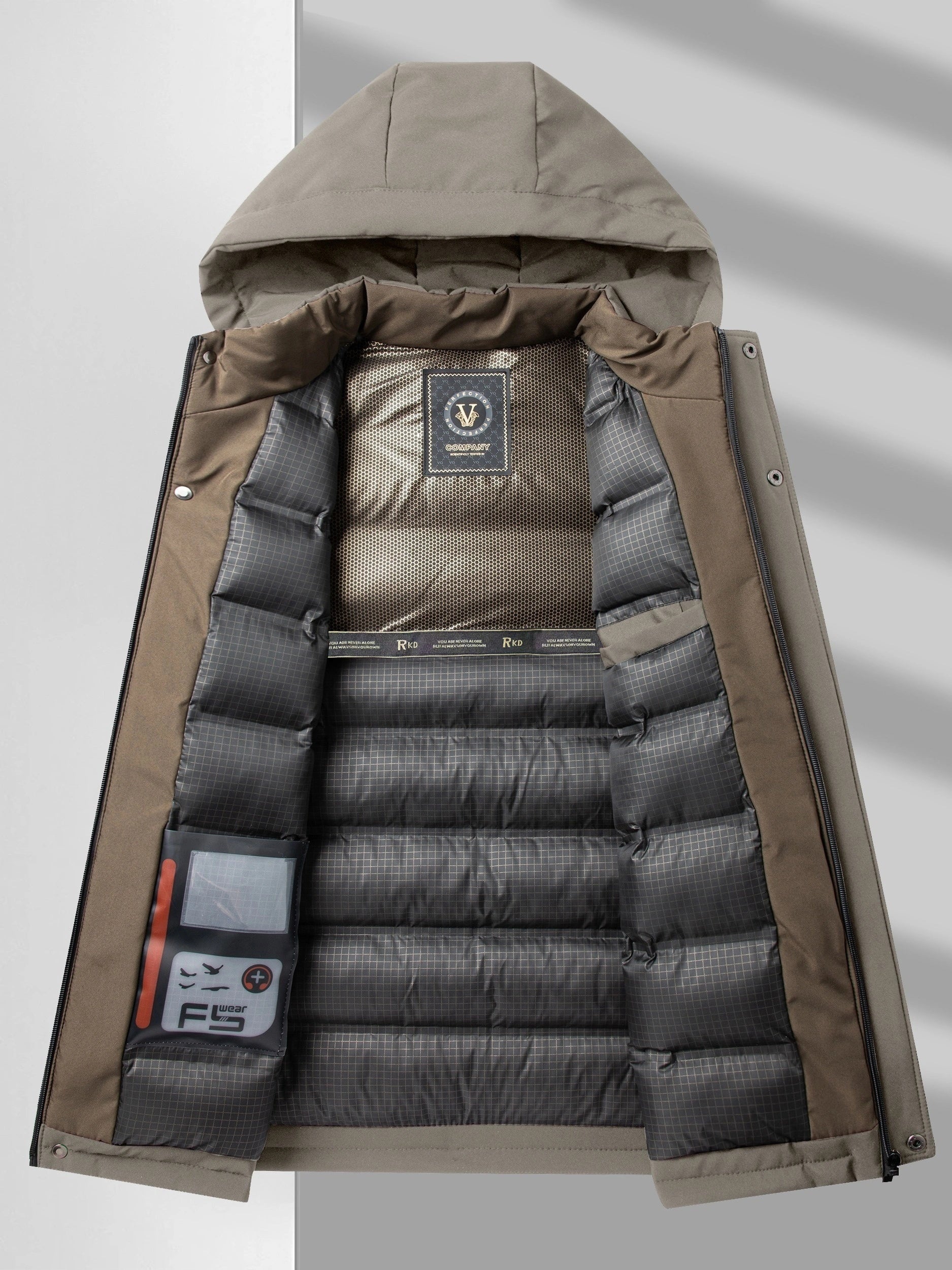Winterjacke | Warm | Gefüttert | Kapuzenjacke | Herrenmantel-Chaps Herrenmode