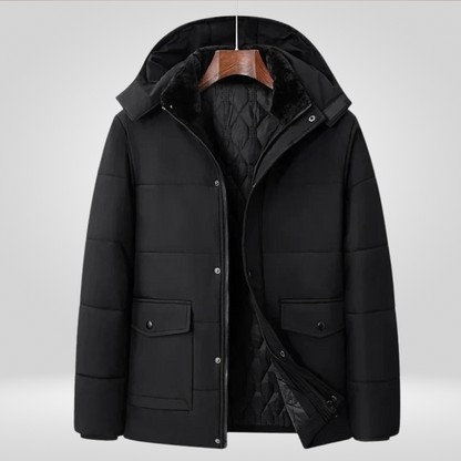 Winterjacke - Winterparka mit Kapuze und Steppfutter für Männer-Chaps Herrenmode
