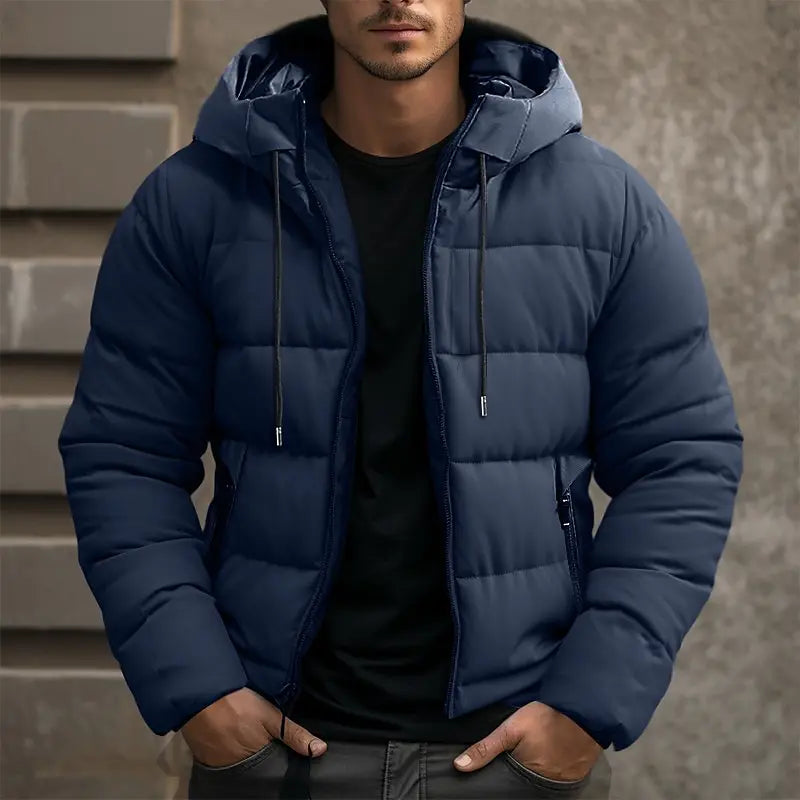 Herren Winterjacke Wattiert Daunenjacke Mit Kapuze - Eveloria