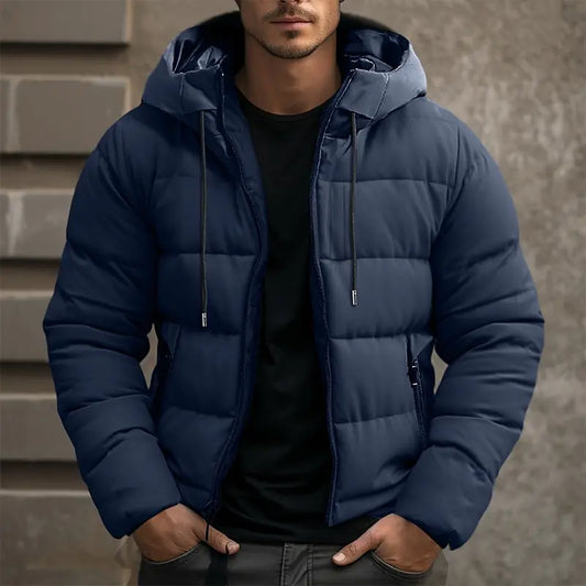 Herren Winterjacke Wattiert Daunenjacke Mit Kapuze - Eveloria