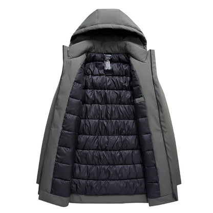 Winterjacke - wattiertes Futter - Kapuze - winddichte Jacke - Herrenmantel-Chaps Herrenmode