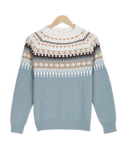 Damen Winterpullover Stylisch Wollig Beige