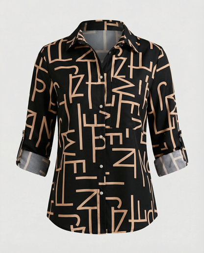 Eveloria Damen Bluse Umlegekragen