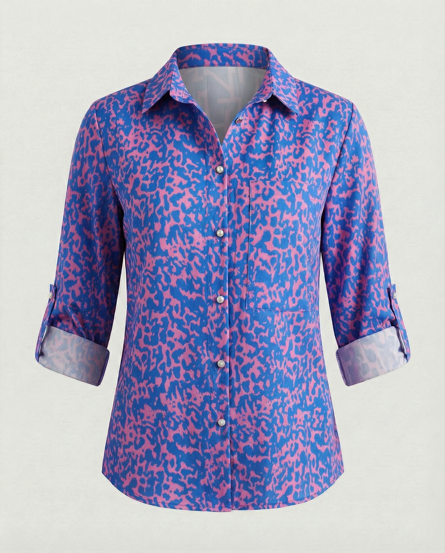 Eveloria Damen Bluse Umlegekragen