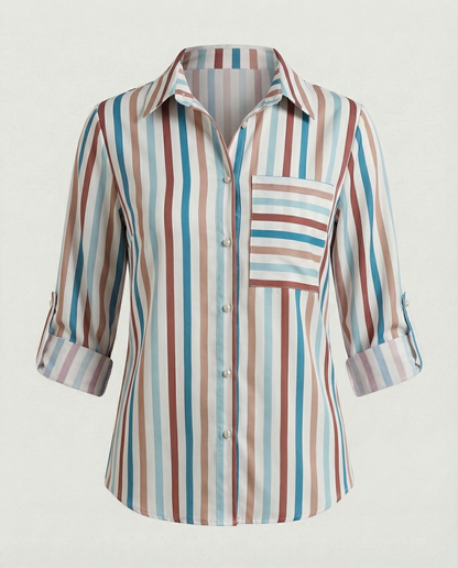 Eveloria Damen Bluse Umlegekragen