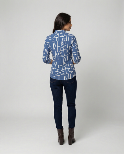 Eveloria Damen Bluse Umlegekragen